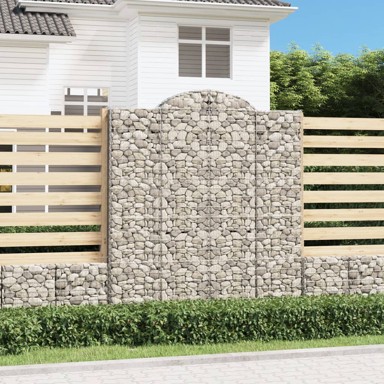 Lučne gabionske košare, 13kom, 200x50x220/240cm pocinčano željezo