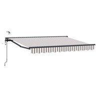 Električna uvlačiva tenda 4 x 3 m poliester s PU premazom i čelik obložen prahom i aluminij, antracit