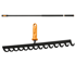 FISKARS ONECLICK Metalne grablje s 14 zubaca i teleskopskom drškom 119-174 cm, srebrna
