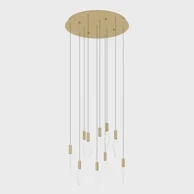 EGLO Visilica Mirador 10xLED 10x3W prom 580 dimabilna, mesing/zlato, prozirno