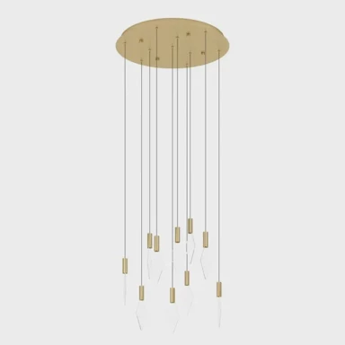 EGLO Visilica Mirador 10xLED 10x3W prom 580 dimabilna, mesing/zlato, prozirno