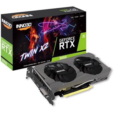INNO3D Grafička kartica GeForce RTX 3050 Twin X2 V2, 8192 MB, GDDR6, N30502-08D6-1711VA41