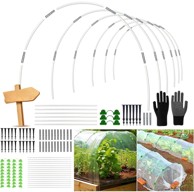 NIKCORP Vrtni lukovi od stakloplastike, set 30 kom, 43 cm, s dodacima za montažu, bijeli