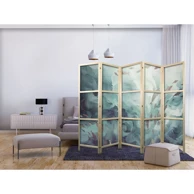 Japanski paravan Escaping Fish - vrlo brze ribe koje plivaju među morskim dubinama u prigušenim tonovima 225 x 172