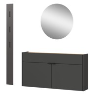 GERMANIA Antracitno sivi/natur set za hodnik Ameca 