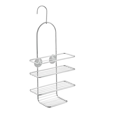 METALTEX Polica Luxy kupaonska željezna viseća, sjajno srebrna