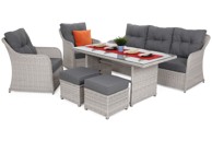 BERGAMO Set namještaja, bijela/siva