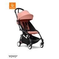 STOKKE Dječja kolica YOYO³ 6+, crni okvir, narančasta