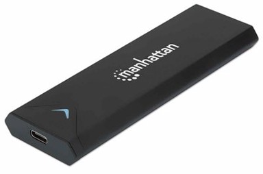 MANHATTAN Eksterno kućište USB 3.2 Gen2, M.2 NVMe 42/60/80 mm, USB-C, aluminijsko, crno