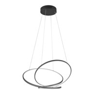 TRIO Mat crna LED viseća svjetiljka s mogućnosti zatamnjivanja Darvin