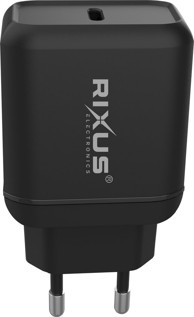 RIXUS Kućni punjač RX86B, 25W, 1xUSB-C, crni