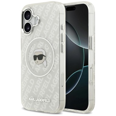KARL LAGERFELD Maskica IML Karl Head Logo MagSafe iPhone 17, siva