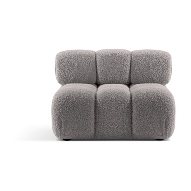 MICADONI HOME Svijetlo siva modularna sjedeća garnitura od bouclé tkanine (srednji modul ) Bellis, 94x94x70,05 cm