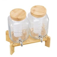 VEVOR Dispenzer za piće, dvostruki cilindar, 300 x 150 x 244 mm, proziran