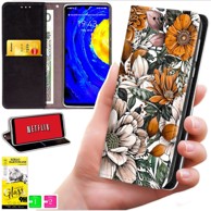 BLUEMOON Futrola tipa novčanik za Motorola Moto E15 / Moto G05 - maska s otiskom + 9H staklo