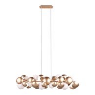 TRIO Bijela/u zlatnoj boji viseća svjetiljka sa staklenim sjenilom Bubble 