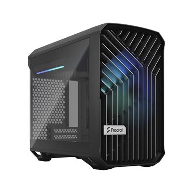 FRACTAL DESIGN Kućište Torrent Nano RGB TG Light, mITX, USB-C, crno, bez napajanja