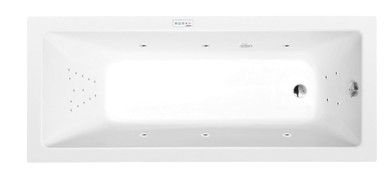 POLYSAN Hidromasažna kada, Noemi, 150x80x39 cm, Highline Hydro, kromirana