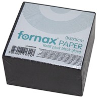 FORNAX Papir za kocku ljepljeni, 9 x 9 x 5 cm, crni