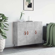 Komoda od konstruiranog drva, 90 x 34 x 80 cm, beton siva