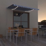 Tenda na ručno uvlačenje LED 300 x 250 cm, plavo-bijela