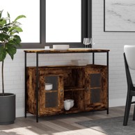 Komoda boja dimljenog hrasta 100x35x80 cm konstruirano drvo