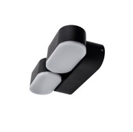 LED zidna svjetiljka, crna, Epistar chip, 2 x 6W, IP54, neutralno bijela