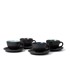BITZ Crne šalice u setu 4 kom od kamenine 240 ml Black/Mix 