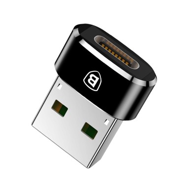 BASEUS Konverter USB Type-C na USB adapterski konektor (CAAOTG-01), crni