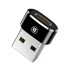 BASEUS Konverter USB Type-C na USB adapterski konektor (CAAOTG-01), crni
