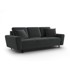 COSMOPOLITAN DESIGN Tamno siva baršunasti sklopiva/s prostorom za odlaganje sofa 235 cm Kyoto, 235x100x88 cm