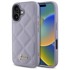 GUESS Maskica za Apple iPhone 16 s tvrdim metalnim logotipom, svijetlo ljubičasta