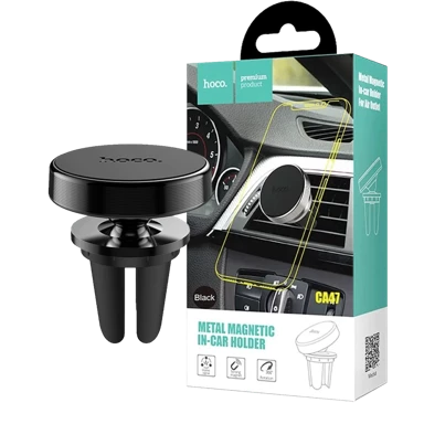 HOCO Držač za mobilne uređaje CA47, magnetni, aluminijsko tijelo, metal crni