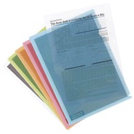 PLUS Fascikl L 200my pp A4 sjajni za prekrivanje teksta pk5 89896, sortirano