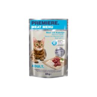 PREMIERE Hrana za mačke Meat Menu Adult, govedina i bakalar, 85 g