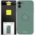 SPACECASE Silikonska maskica s prstenom za Apple iPhone 11, tamnozelena