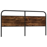 Uzglavlje dimljena boja hrasta 200 cm čelik i konstruirano drvo