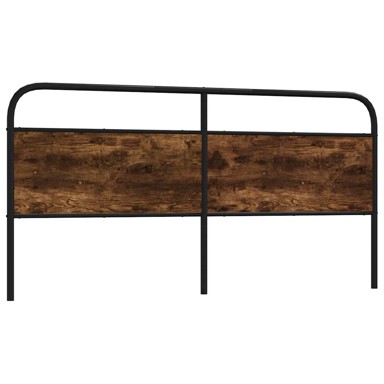 Uzglavlje dimljena boja hrasta 200 cm čelik i konstruirano drvo