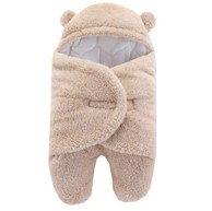 JOJOY Dekica Topla i mekana za spavanje dojenčadi Fluffikins, povijajuća i udobna za miran san, smeđa