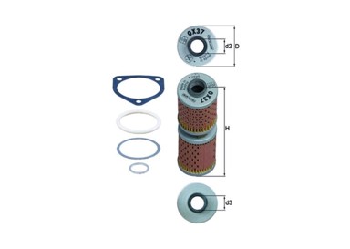 MAHLE Filter ulja BMW OX37D, 2 dijelni, sa brtvama