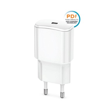 FOREVER Mrežni punjač PD QC TC-01, USB-C, 20 W, bijeli