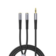 ORICO Audio adapter AX2 3,5 mm (minijack) - 0,5 m, crna
