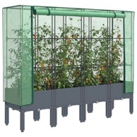 Povišena gredica s pokrovom za staklenik 160 x 40 x 140 cm