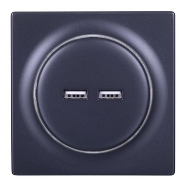 FIBARO Pametna utičnica FGWU-021-8, 2xUSB, crna