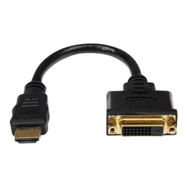 STARTECH.COM Adapter za video kabel HDDVIMF8IN 0,2 m HDMI na DVI-D, crni