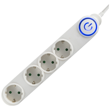 Home produžni kabel, 4 utičnice, 3 x 1,5 mm², 5 met., bijeli - nv /WH/1.5
