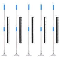 Podni brisači, 5 kom, 60 × 122,5 cm, čelik, guma