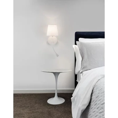 Zidna lampa Nia, E27, 12 W, LED 3 W, 3000 K, 180 lm, IP20, bijela