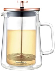 KLAUSBERG French press 0,60 l staklo i bakar