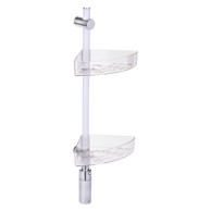 WENKO Kupaonska polica samodržeća, prozirna